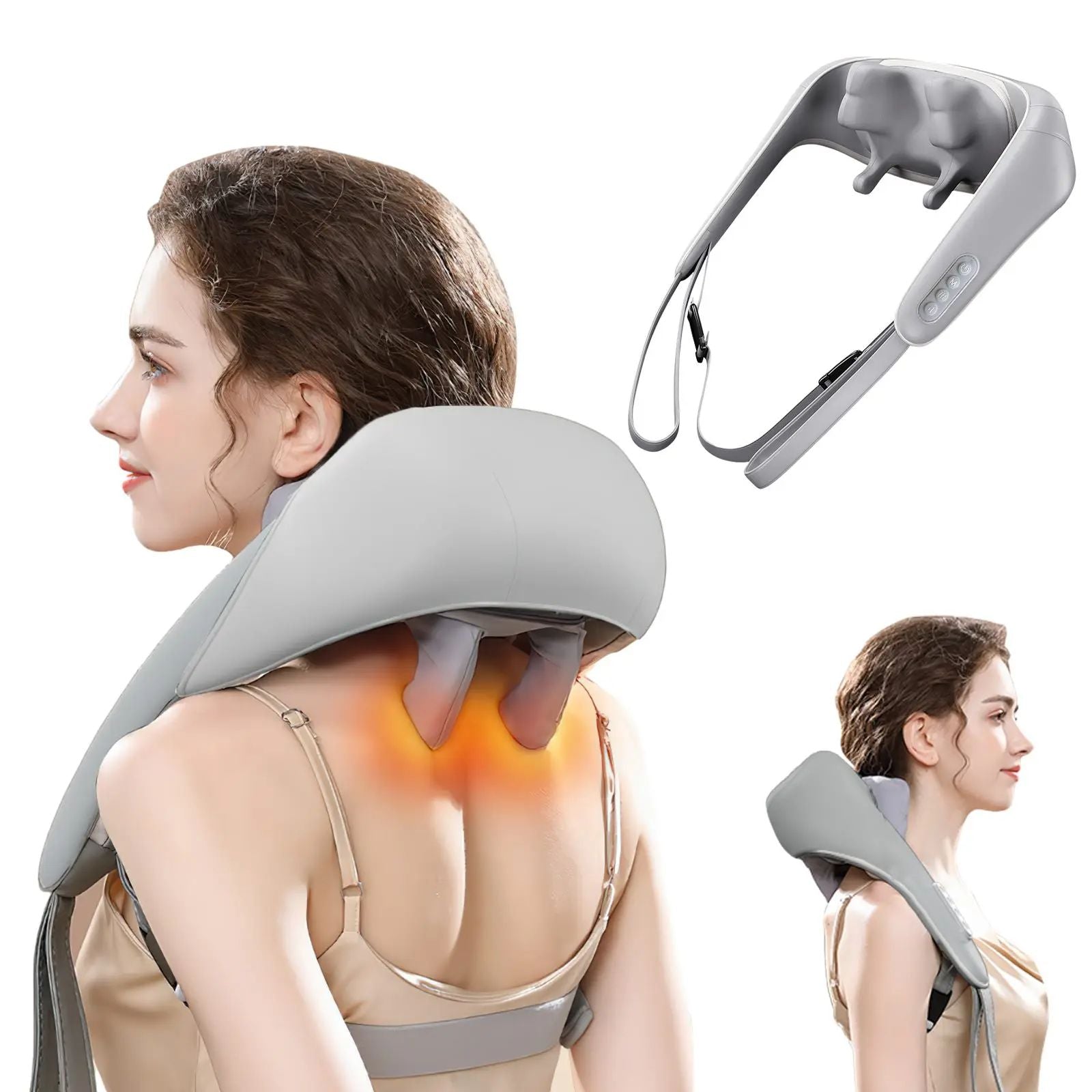 Electric Cervical Massage Shawl, Shiatsu Body Massager, Adjustable With Heat Long Lasting Relaxation Back and Neck Relaxation