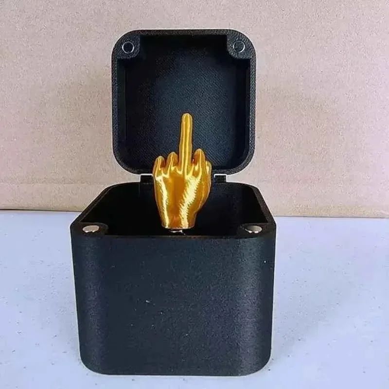 Middle Finger In A Box Funny Surprise Gift Box Pop up Christmas Novelty Fun Joke Prank Gag Quirky Gifts Toys for Adult Men Kids