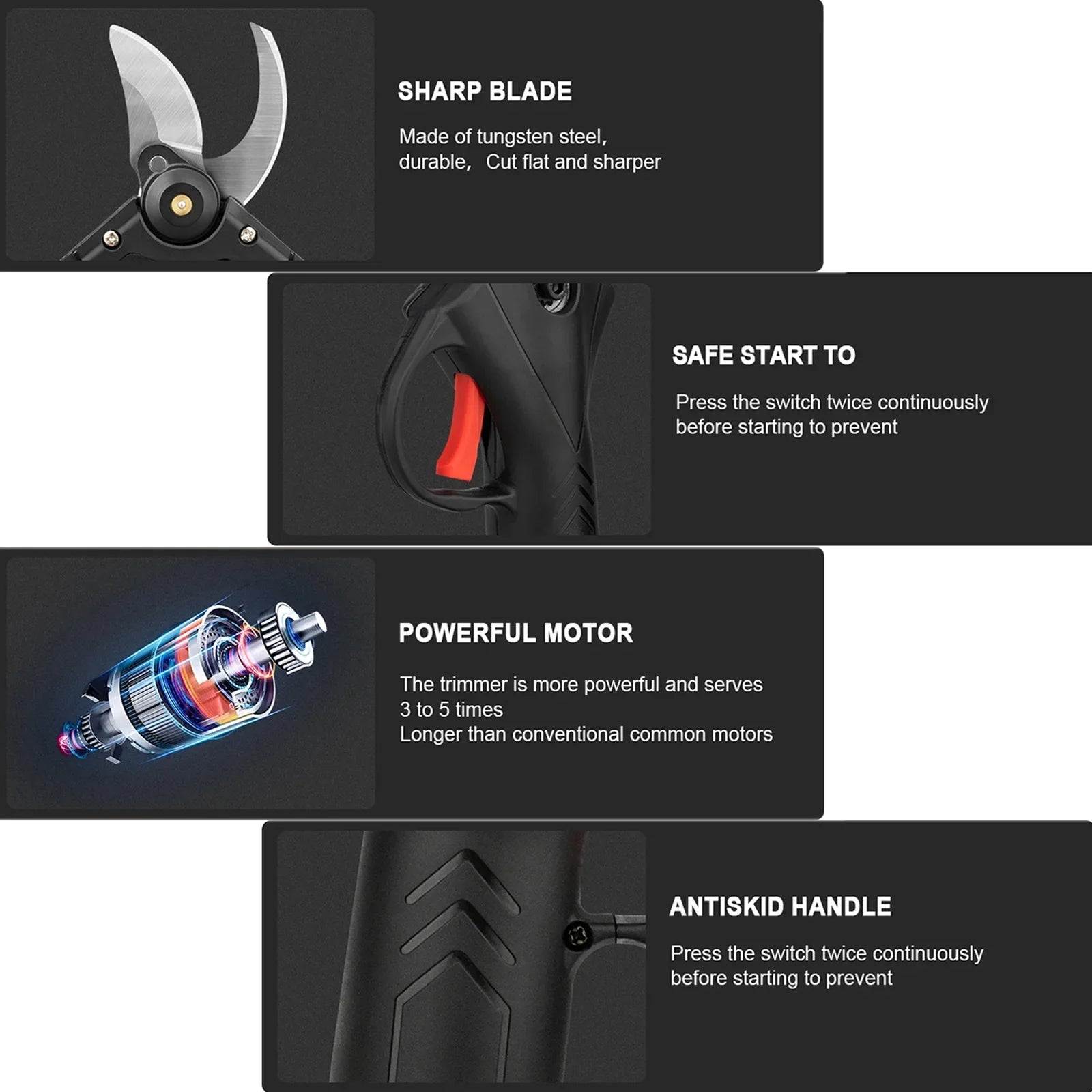 1200W Brushless Cordless Electric Pruner – 25mm Tree Branch Cutter with 2×21V Batteries | Garden & Bonsai Power Tool