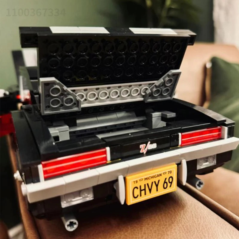 Black Vintage Car 10304 Model Building Kit Competition Car Assembly Toy for Adults, Birthday & Christmas Gift