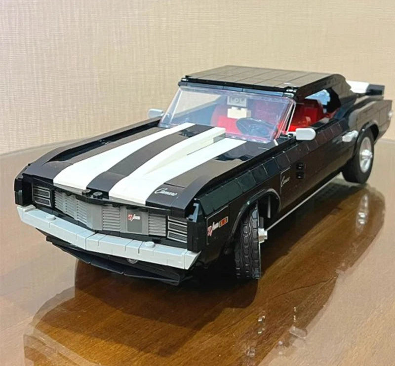 Black Vintage Car 10304 Model Building Kit Competition Car Assembly Toy for Adults, Birthday & Christmas Gift