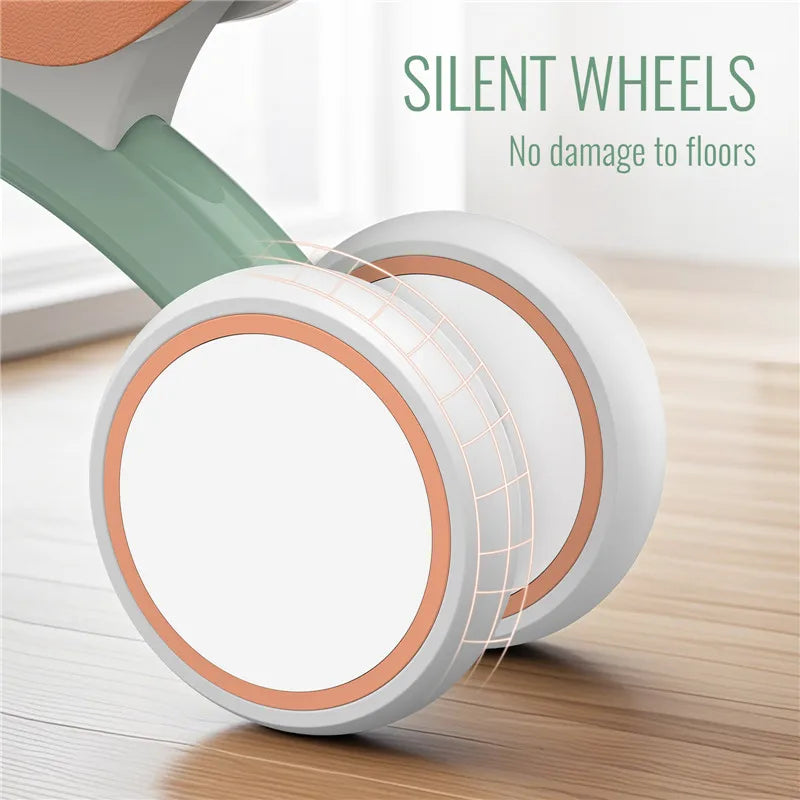 Baby Balance Bike with 4 Wheels – Adjustable Seat Toddler Walker Bicycle, Birthday Gift for Boys & Girls