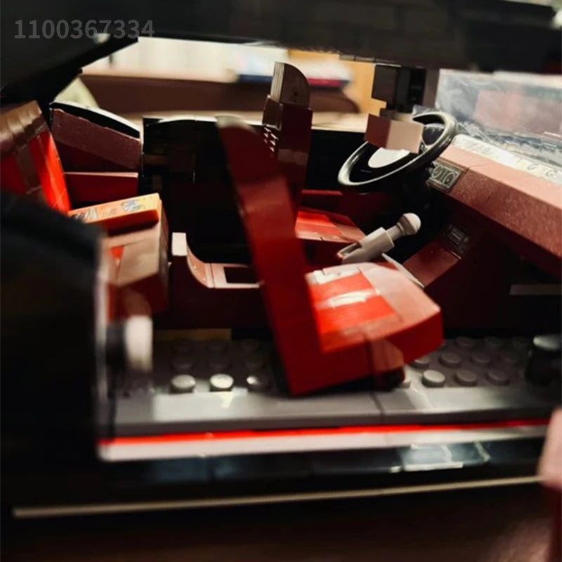 Black Vintage Car 10304 Model Building Kit Competition Car Assembly Toy for Adults, Birthday & Christmas Gift