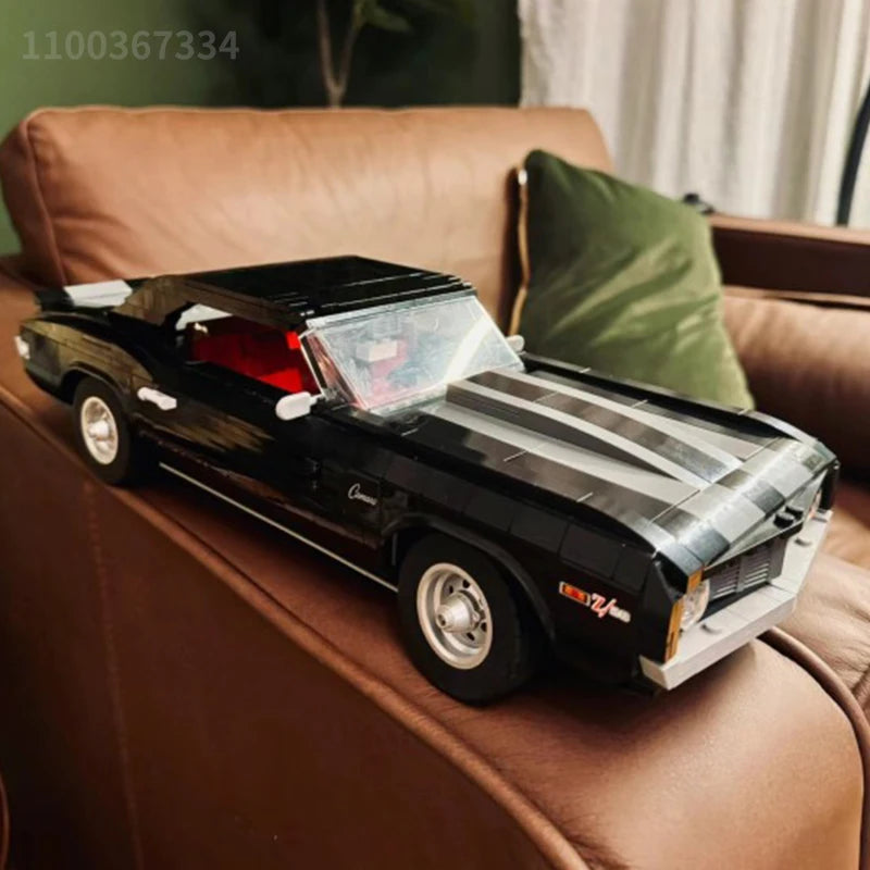 Black Vintage Car 10304 Model Building Kit Competition Car Assembly Toy for Adults, Birthday & Christmas Gift