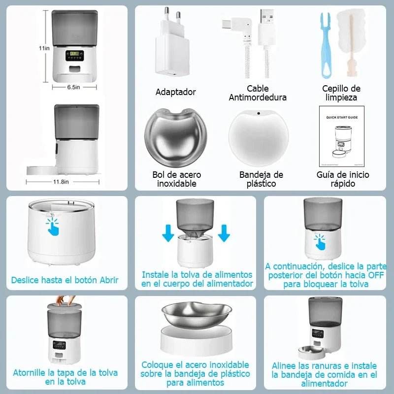 Automatic Pet Feeder 4L   Smart Cat & Dog Food Dispenser with Timer | Bug & Snag Resistant