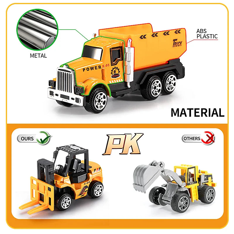 5-in-1 Construction Vehicles Transport Truck   Carrier Toy Set for Kids, Boys & Girls Gift Idea  | Best toys for Kids