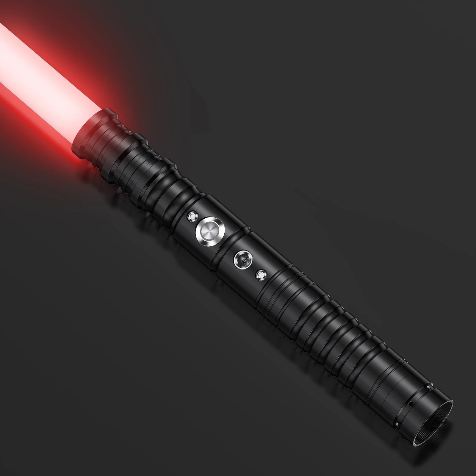 RGB 7-Color Duel Lightsaber for Kids – Black Metal Handle, Splicable LED Lightsaber, Halloween & Cosplay Gift