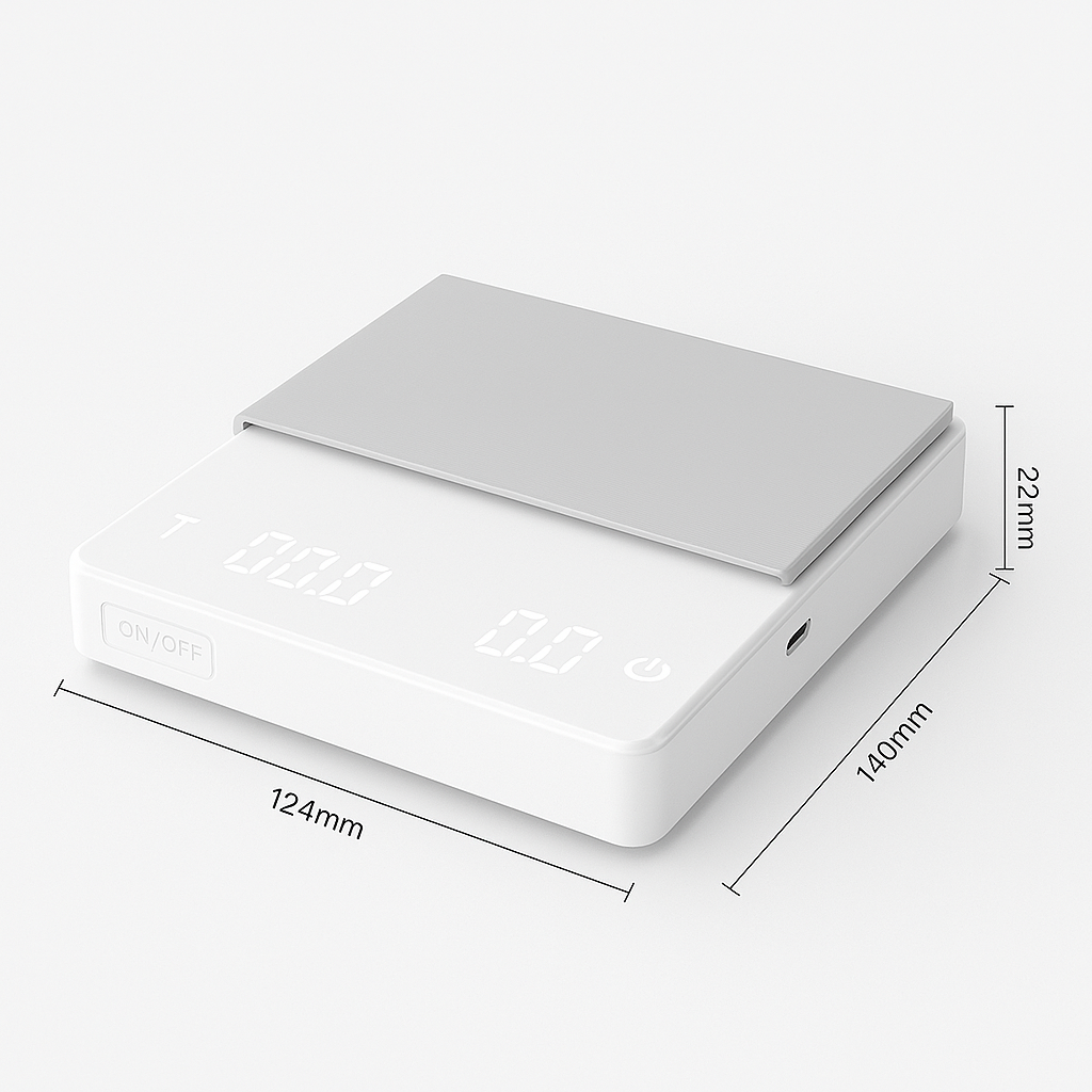 Smart Coffee Scale with Timer   2kg/0.1g High-Precision Espresso & Drip Coffee Scale | Home Barista Tool